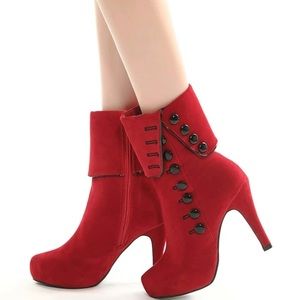 Studded Decor Stiletto Side Zip Boots Size 8.5